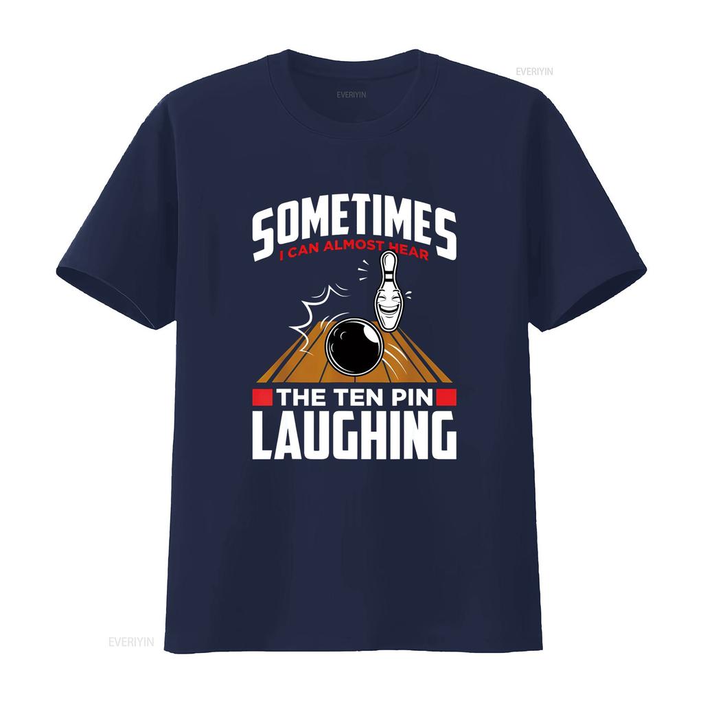 Hear The Ten Pin Laughing Funny Bowler Bowling T Shirt vintage Washed Unisex Soft Stylish Versatile Top For Everyday Wear