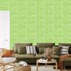 Polynesian Geometric Pattern Wallpaper Lime 50x1000