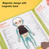 Magnetic Body Structure Puzzle Book Wooden Preschool Body Parts Learning Puzzle Book Parent-child Interactive Educational Human Anatomy Book