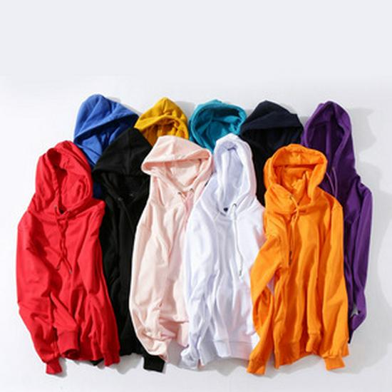 Men's Heavyweight Fleece-Lined Crew Neck Sweatshirt - Loose Fit, Solid Color, Long Sleeve.