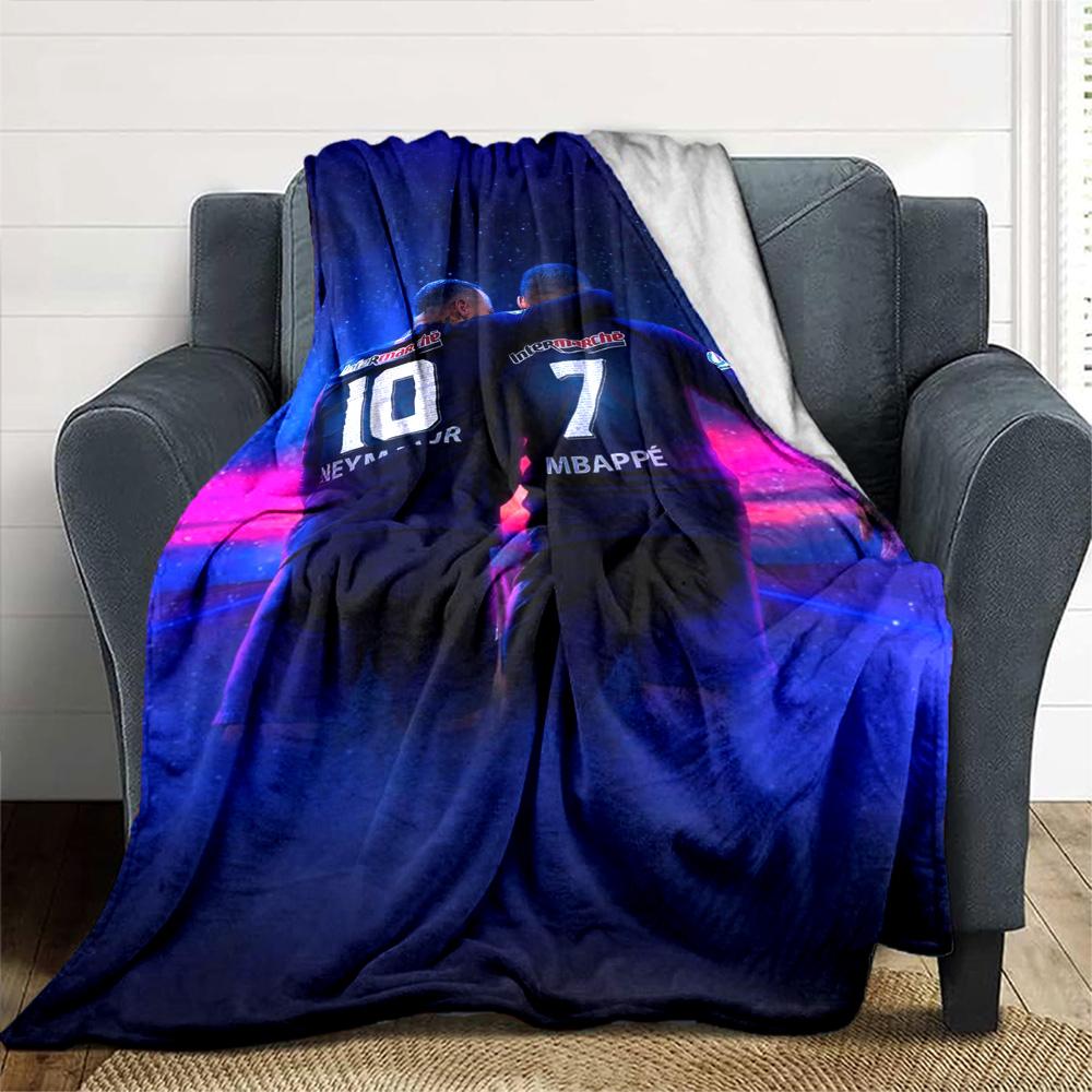 Star Player Kylian Mbappé Blanket Ultra-Soft Great for Office Chair Seaside Bed for All Seasons Modern Ideal Gift for Friends Family Couples Picnic
