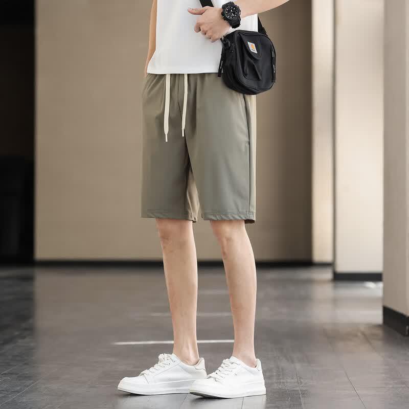 YUZHAOLIN Men's Ice Silk Quick-Dry Casual Shorts