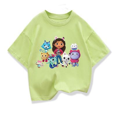 Casual Children's Clothing Fashion Short Sleeve Comfortable Crew Neck Print T-Shirts Girls