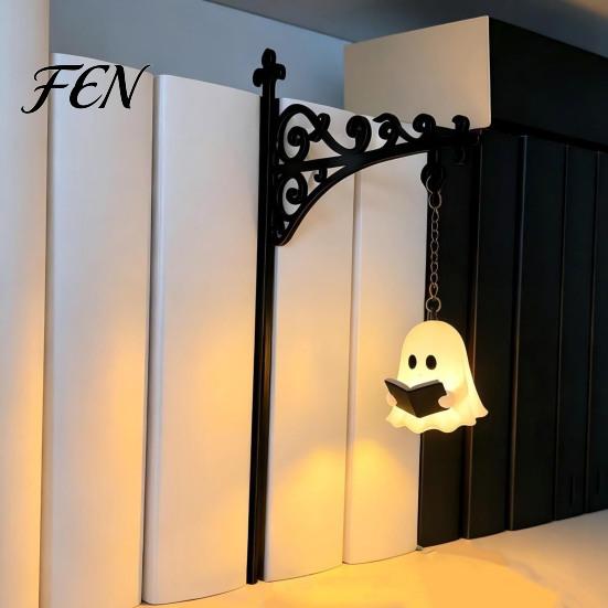 Geschenklampe für Bücherwürmer Geister Bücherregal Licht, Dekorative Bibliothekslaterne, Vintage Fantasy Bücherleseecke Lampe, Magische Hütte Kernbeleuchtung Leselicht