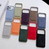 Apple 17 Pro/Pro Max Leather Flannel Phone Case with Magnetic Card Holder
