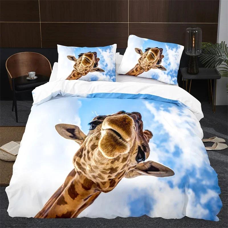 Comforter Giraffe Twin Full Microfiber Safari Animal Comforter Tropical Jungle Giraffes Bedding Set For Girls Boys Room
