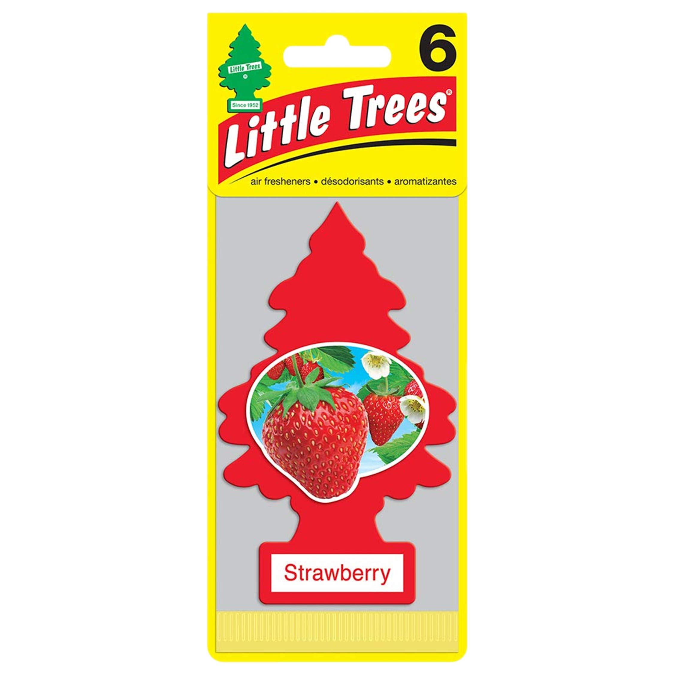 Little Tree , Клубника 6 шт, Набор из 6 штук! LittleTree , Клубника 6 шт. красный