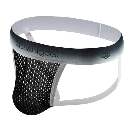 Heren String Middelhoge Taille Zachte Stof Ademend Mesh Voorkant Ergonomische Pasvorm Slipjes Kleurverloop Ontwerp Ondergoed Dagelijkse Slijtage