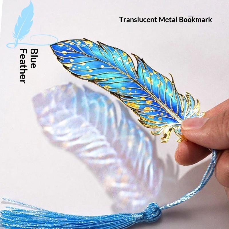 Retro Feather Metal Bookmark Book Accessories Marque Page Bookmark Separador Cute Stationery Marcapaginas Bookmarks