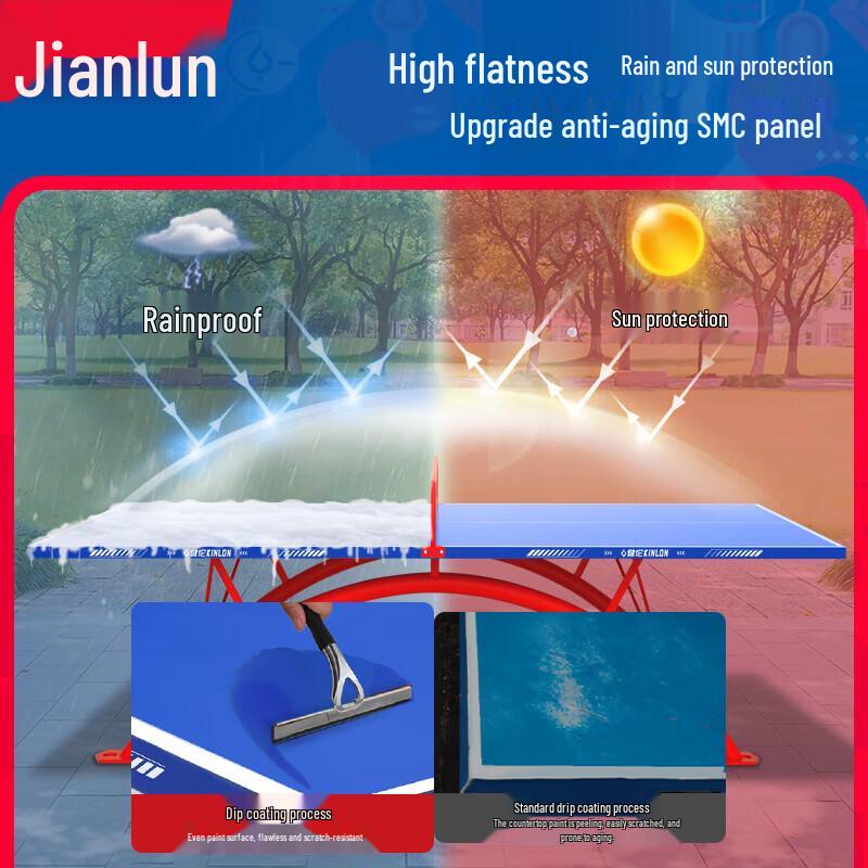 JEEANLEAN Outdoor Table Tennis Table
