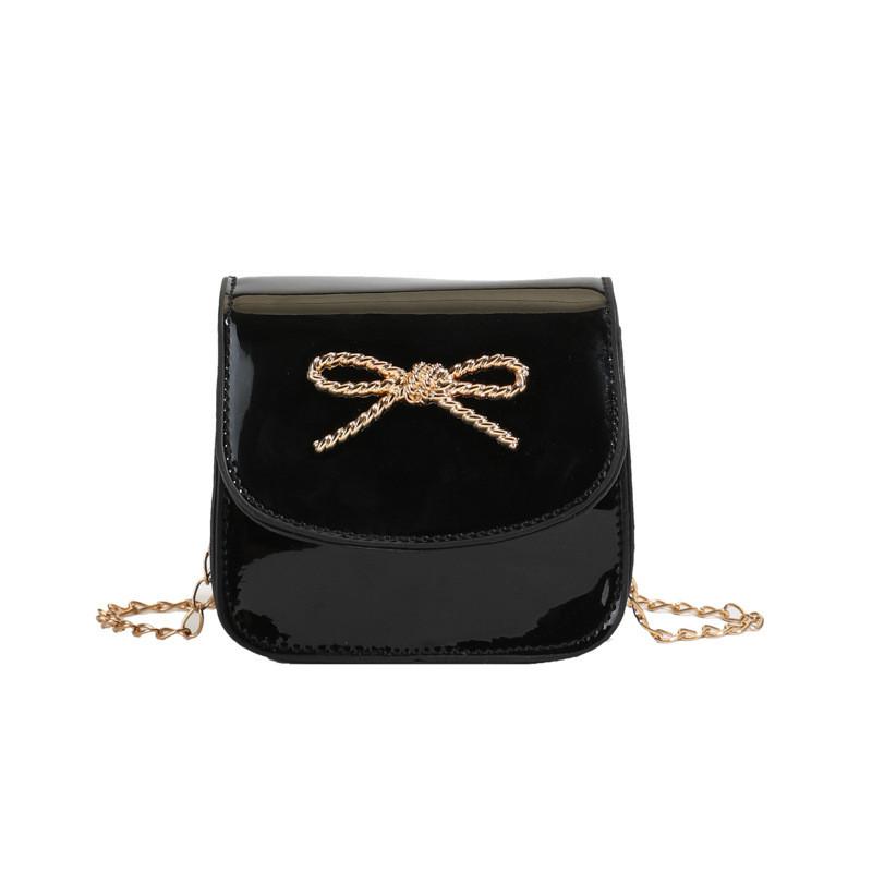 

Bright Bow Surface Tie Minimalist Women Mini Square Bag Coin Bag For Use Daily