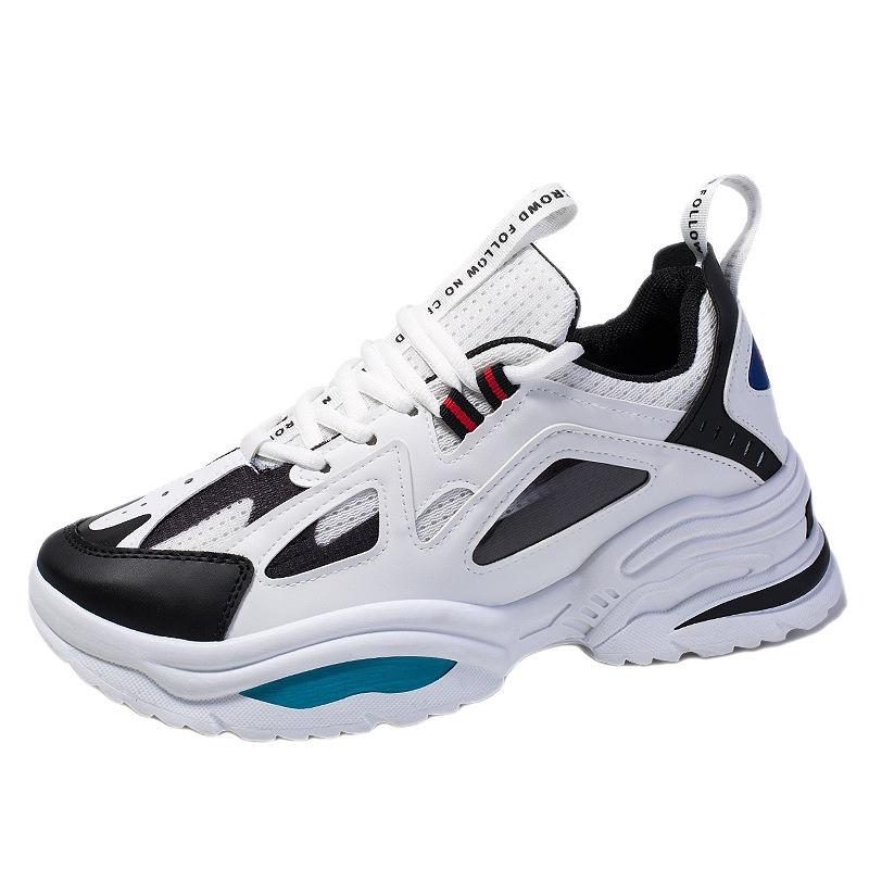 Men's shoes summer junior high school students casual sports shoes men's running versatile little white dad shoes platform non-slip
