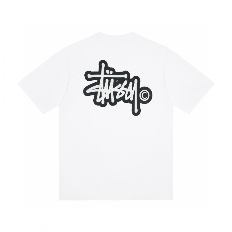 Stussy Short Sleeve T-Shirt Teens Loose Fit 270g Cotton Round Neck Casual Wear