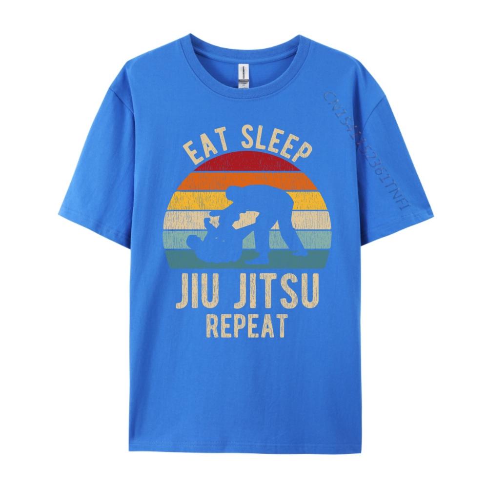 Eat Sleep Jiu Jitsu Repeat Bjj Shirt Retro XS Graphic T Shirts T Shirt Men Graphic