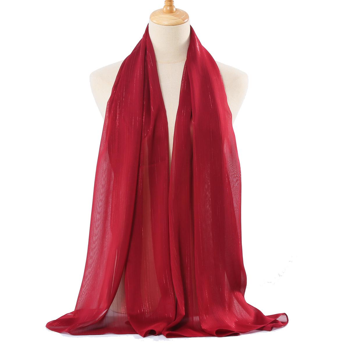 

Новый шифоновый серебристый шелковый шарф, этнический шарф Хуэй, ближневосточный африканский платок, малазийский шарф 70*175CM