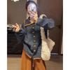 2025 Autumn/Winter Korean Chic Loose Knit Sweater & High-Waisted Wide-Leg Pants Two-Piece Set