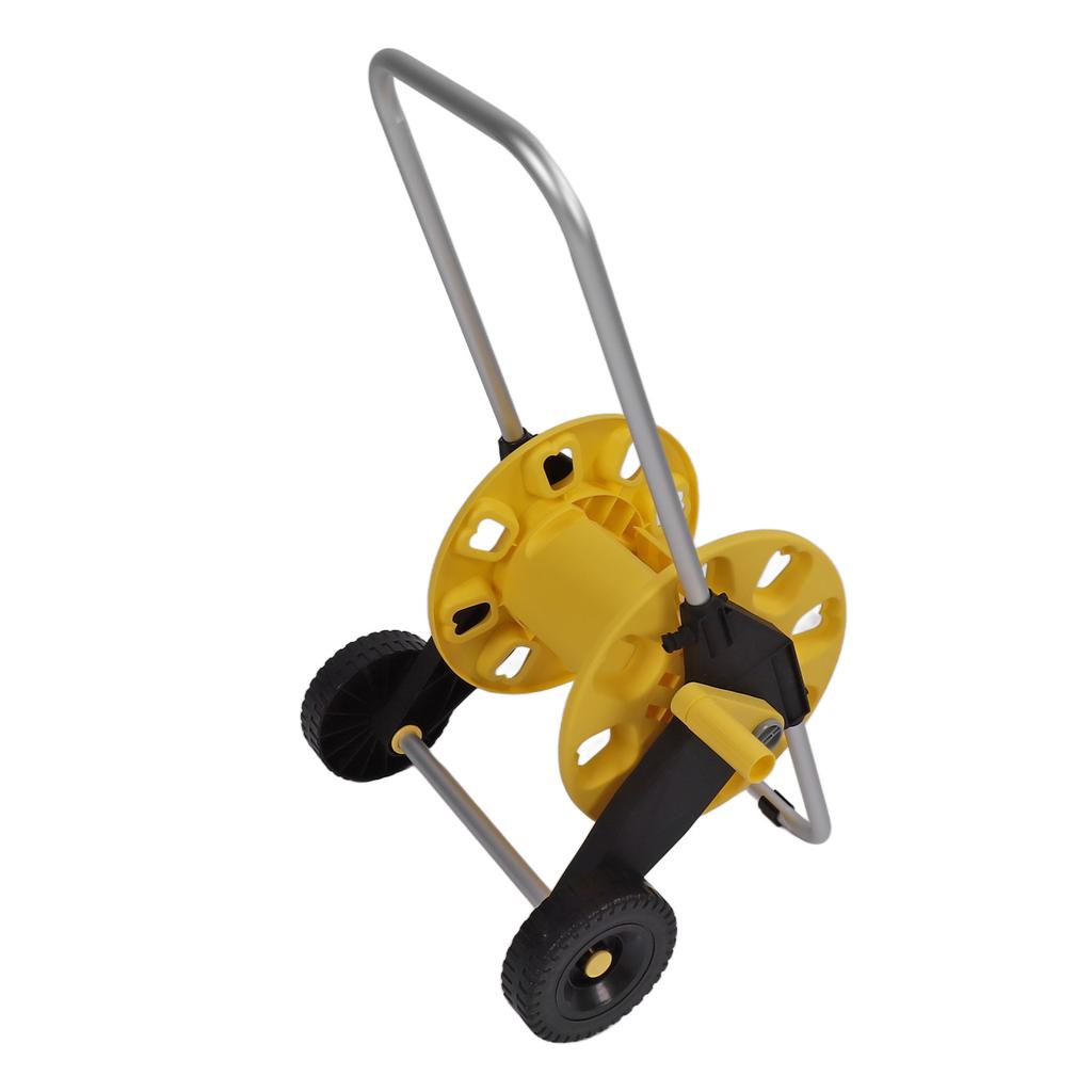 Hose Reel Cart Garden Hose Cart Heavy Duty Aluminum Water Hose Reel with Anti Slip Wheels for Yard Garden Lawn, Fits 35m Pipe with 17mm External Diam