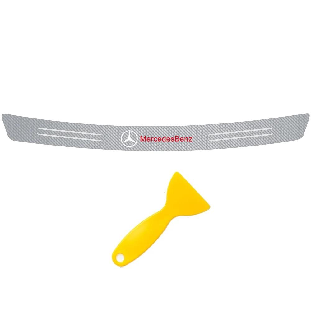 

GLC GLB 1pc Carbon fiber Car Tail trunk Rear Bumper Protector Stickers For Mercedes Benz AMG W212 W203 W204 W205 W210 W211 Acce 90cm x 7cm