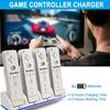 4 Ports Charging Stand Dock Station for WII Game Console Battery Gamepad Game Controller Joystick Charger with LED Indicator