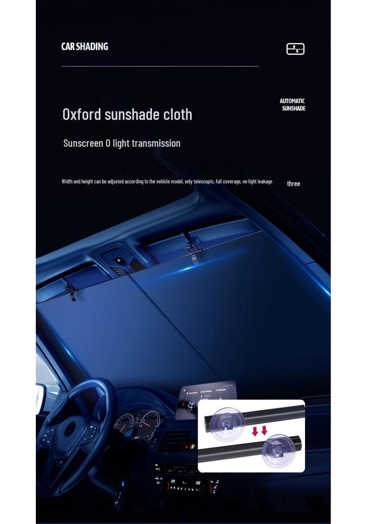 Universal Retractable Front Windshield Sunshade for Summer Heat Protection