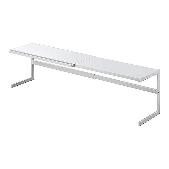 Stove Back Rack Telescopic Kitchen Support Rack Sliding Tower Width 54-92cm White Gap Storage Stylish Kitchen Storage