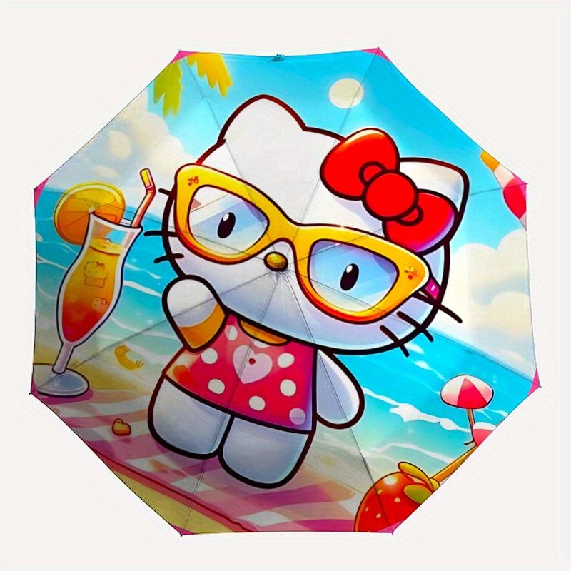 

1pc Hello Kitty Automatic Umbrella Durable Iron Frame & Plastic Handle, Gift for Men & Women, Sturdy Construction, Playful Design yy250826190
