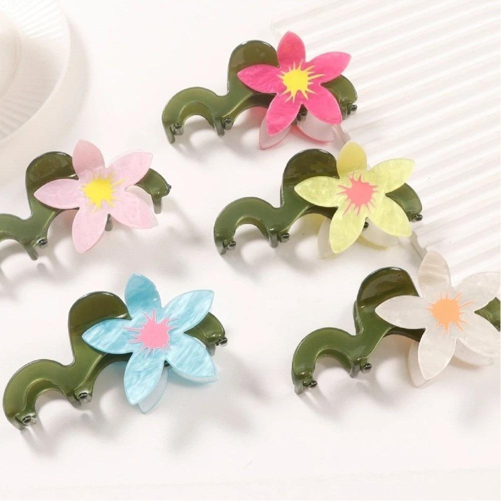 Colorful Flower Hair Claw 9.9CM Large Hair Claw Fashion Hair Clips Women