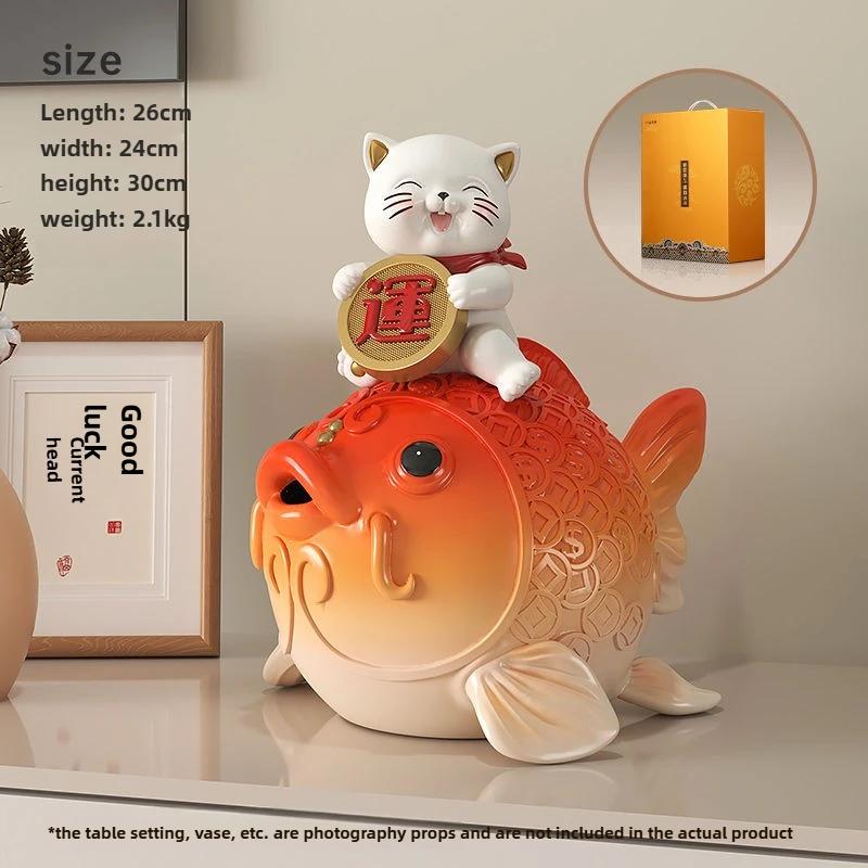 

Украшение для гостиной и крыльца в виде кошки кои «Счастливый» Простой и элегантный кассовый аппарат Подарок на открытие переезда