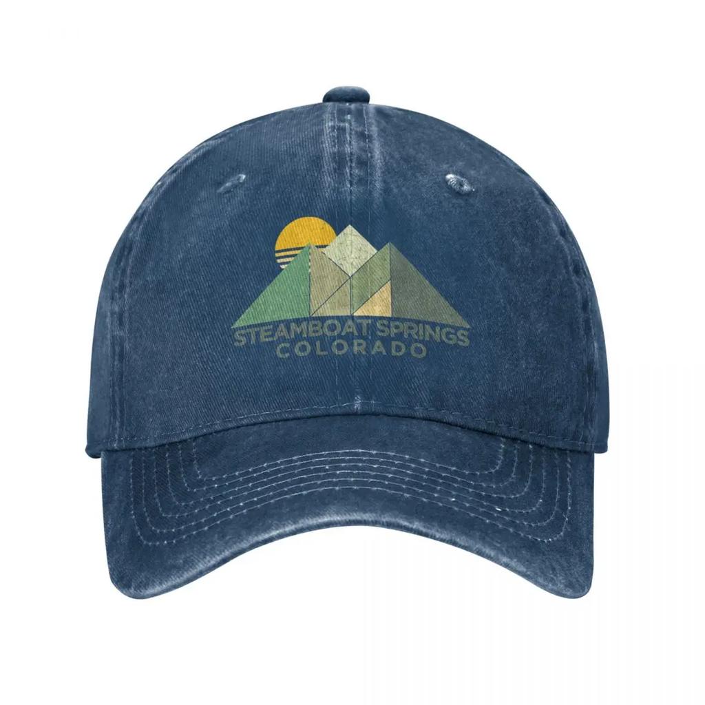 Retro Vintage Steamboat Springs Baseball Cap Fishing Hat Streetwear Snapback Cap Luxury Hat Unisex Hats Womens