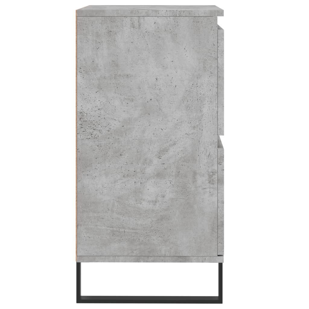 Sideboards 2 pcs Concrete Grey Particleboard
