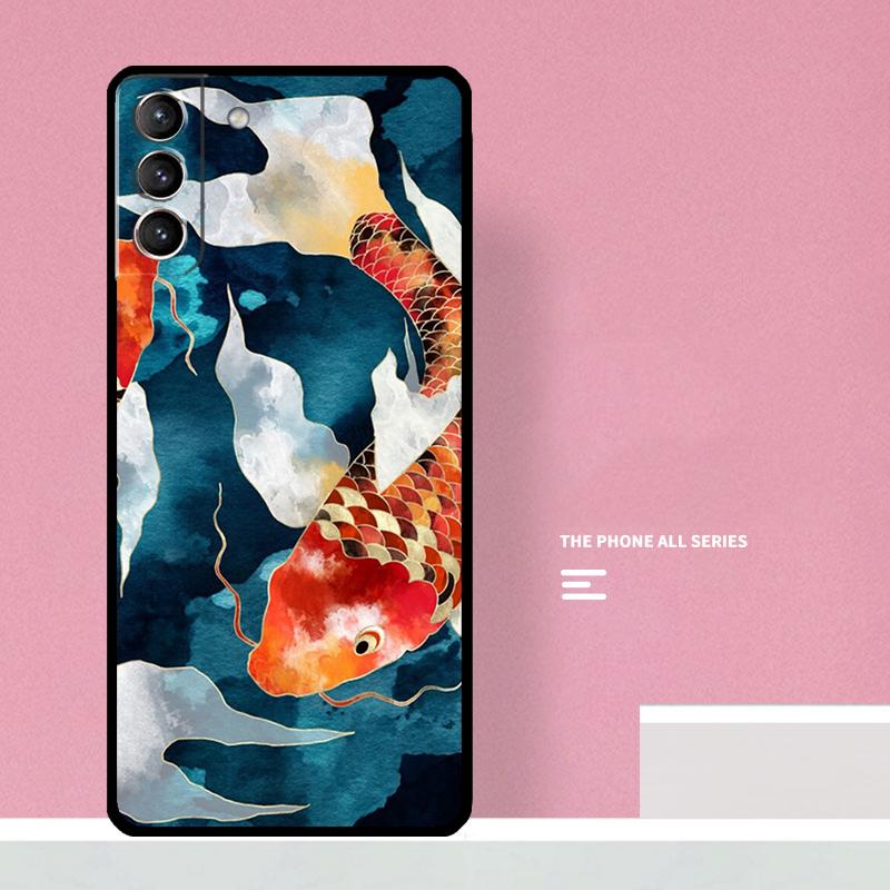 Koi Fish Carp Phone Case For Samsung Galaxy S25 S26 Ultra S20 S21 S22 S23 S24 Plus S10 S25 FE Cover Coque