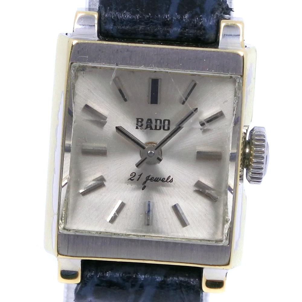

RADO 21 stones Watches cal.203 Silver/black SilverDial Stainless Steel/leather Hand Winding Women Used