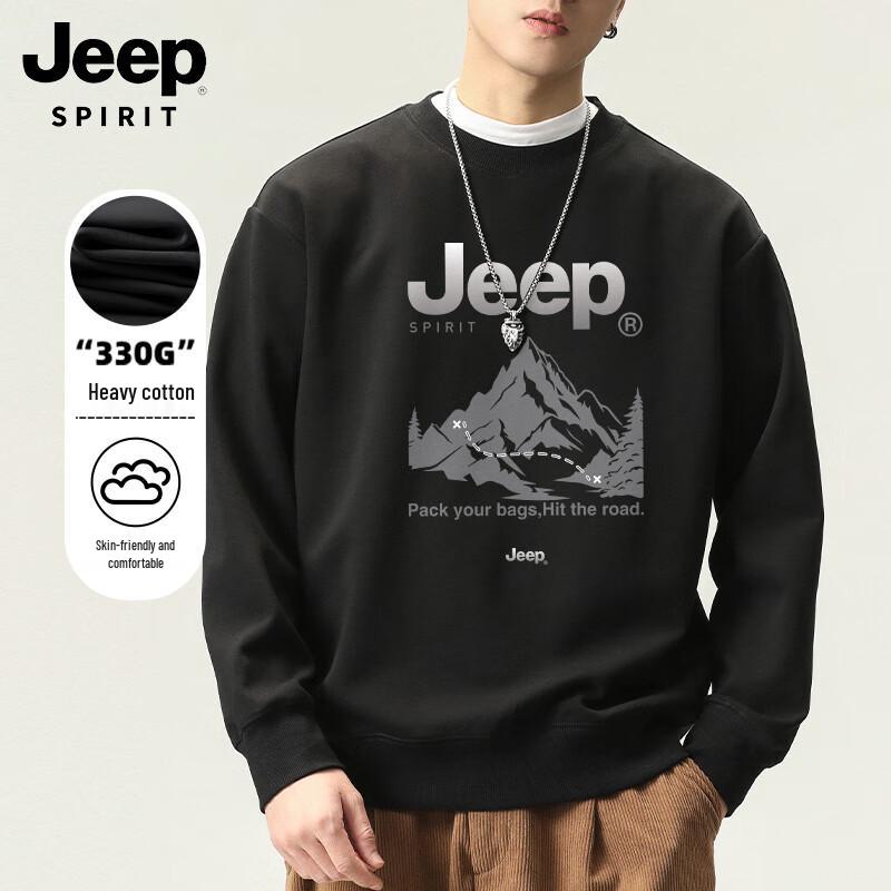 

JEEP SPIRIT Men s Round Neck Long Sleeve Sweatshirt 2XL