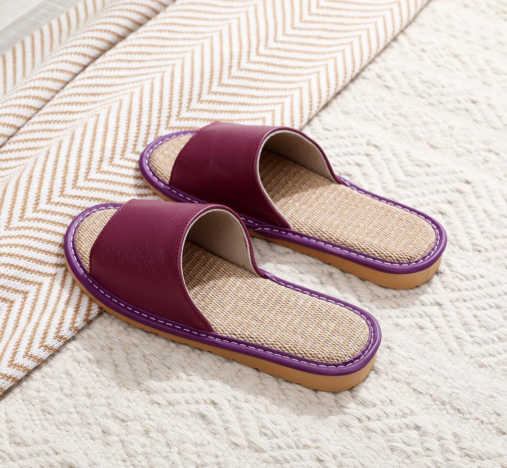 Módní lněné pantofle pro páry ženy muži vnitřní ploché sandály nazouváky čtyři roční období protiskluzové měkké prodyšné útulné lehké