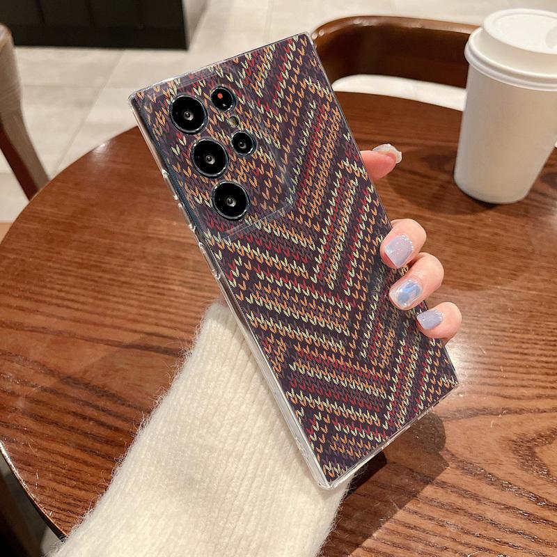 Stripe Pattern Case For Samsung Galaxy S26 S25 S24 Ultra S23 S25 FE A57 A17 A37 A16 A56 A55 A15 A35 A36 5G Soft TPU Phone Cover
