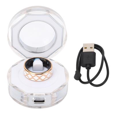 Smart Ring with Charging Case APP Display Screen IP68 Proof Multiple Sports Modes Smart Fitness