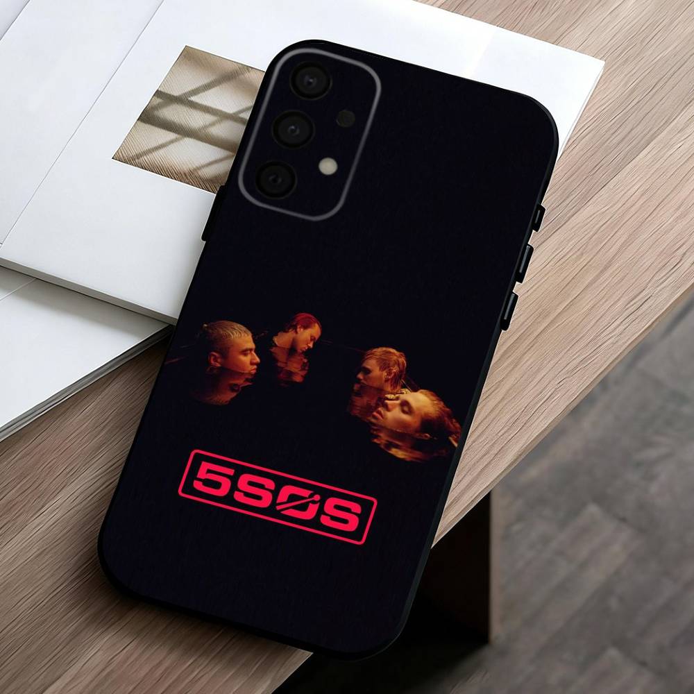 

P-Popular Rock B-Band 5-5SOS Phone Case For Samsung Galaxy A73,A72,A71,A70,A53,A52,A51,Others Soft Black Cover Samsung a21