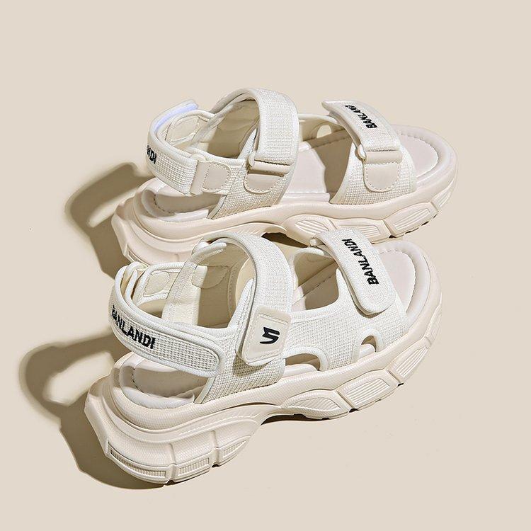 Sports sandals women's summer 2025 new lightweight platform casual beach shoes Velcro sandals