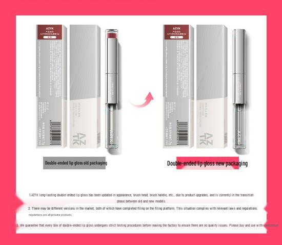 AZTK Water Light Mirror Lip Gloss: Moisturizing, Long-lasting Nude, Double-ended Lip Plumping Gloss.