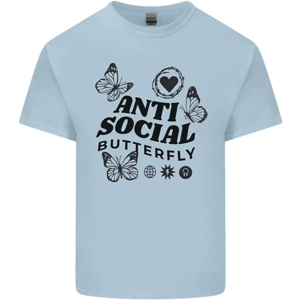 Antisocial Butterfly Unisexs Light Cotton TShirt