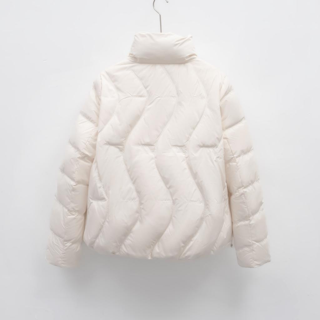 Winter warm new down jacket women's stand-up collar slim temperament small simple solid color coat tide