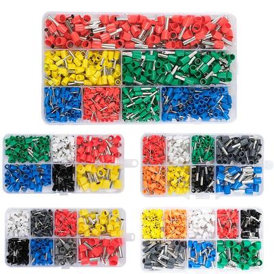 Insulated Cord Pin End Insulated Cable End Crimps Ferrule Assorted Size Box Set Wire Ferrules Terminals Wire Connector