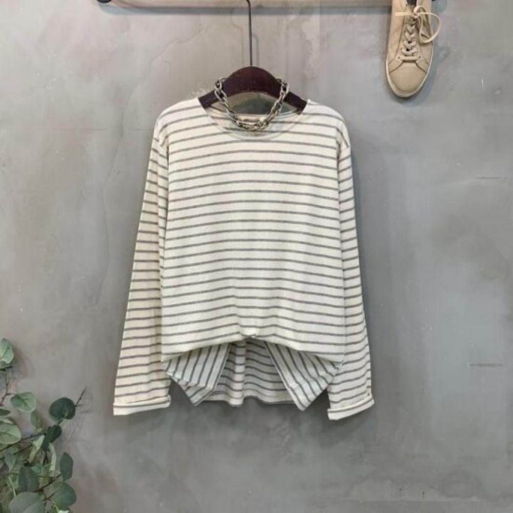 C S In The Room Women Sarah STripe baSiC Long Sleeve T ShirT 6Color