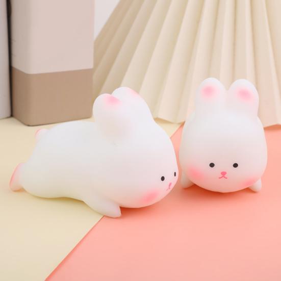 Stress Relief Toy Flexible Quick Rebound Lovely White Bunny Pinch Toys