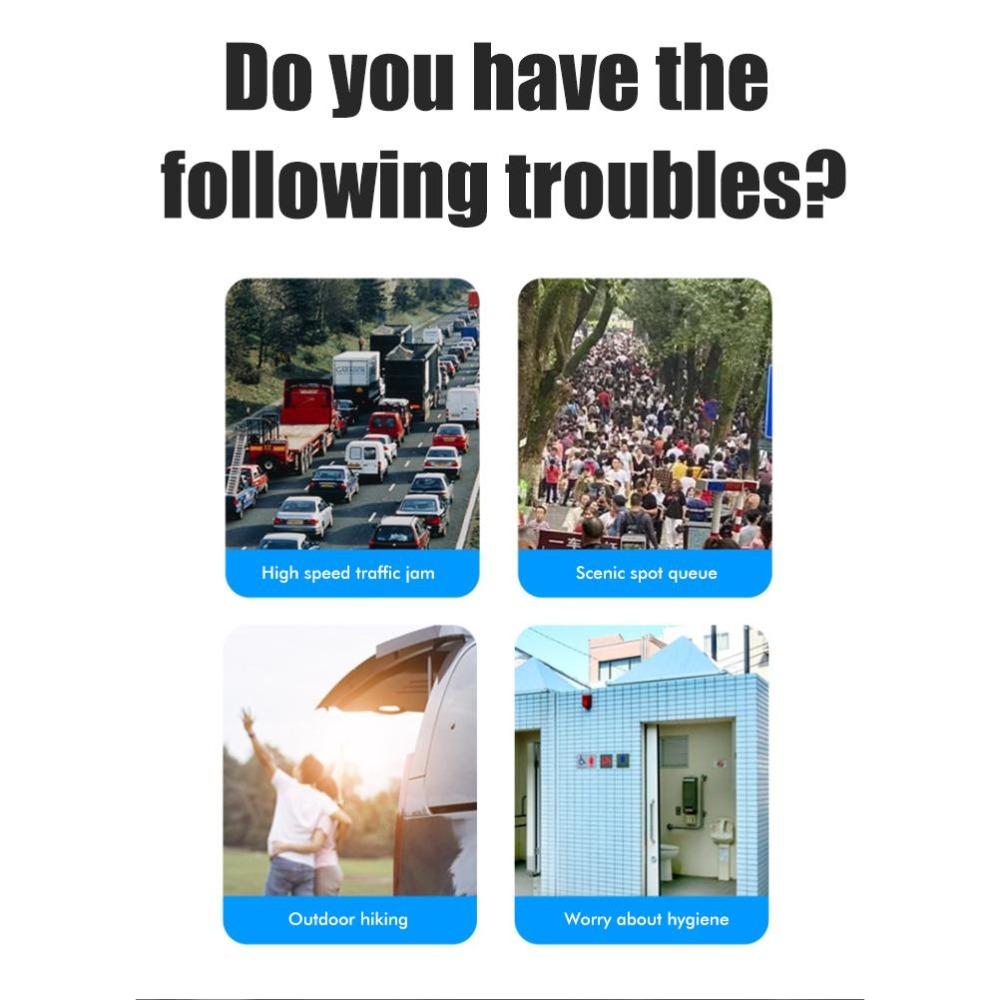 With Cover Portable Toilet Supports 150kg Camping Toilet Durable Folding Toilet  Car Travel