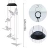 Solar Wind Chimes Lamp Color Changing Solar Power Wind Chime Butterfly Waterproof Outdoor Decoration Light for Garden Lawn Lamps