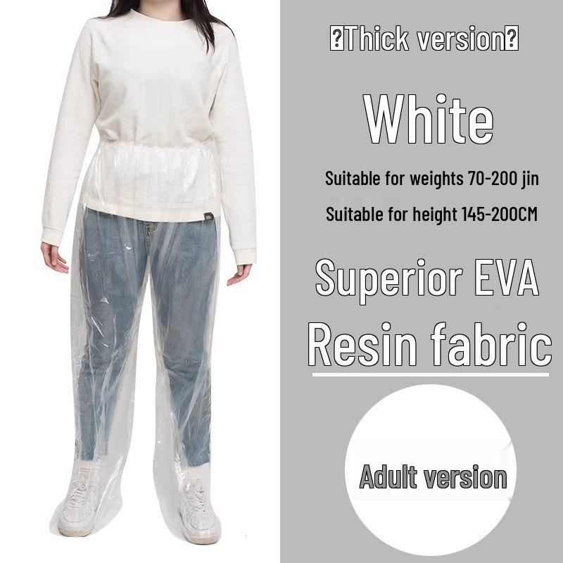 Unisex Waterproof Shoe-Length Rain Pants: Thickened, Disposable, and Portable for Outdoor Use