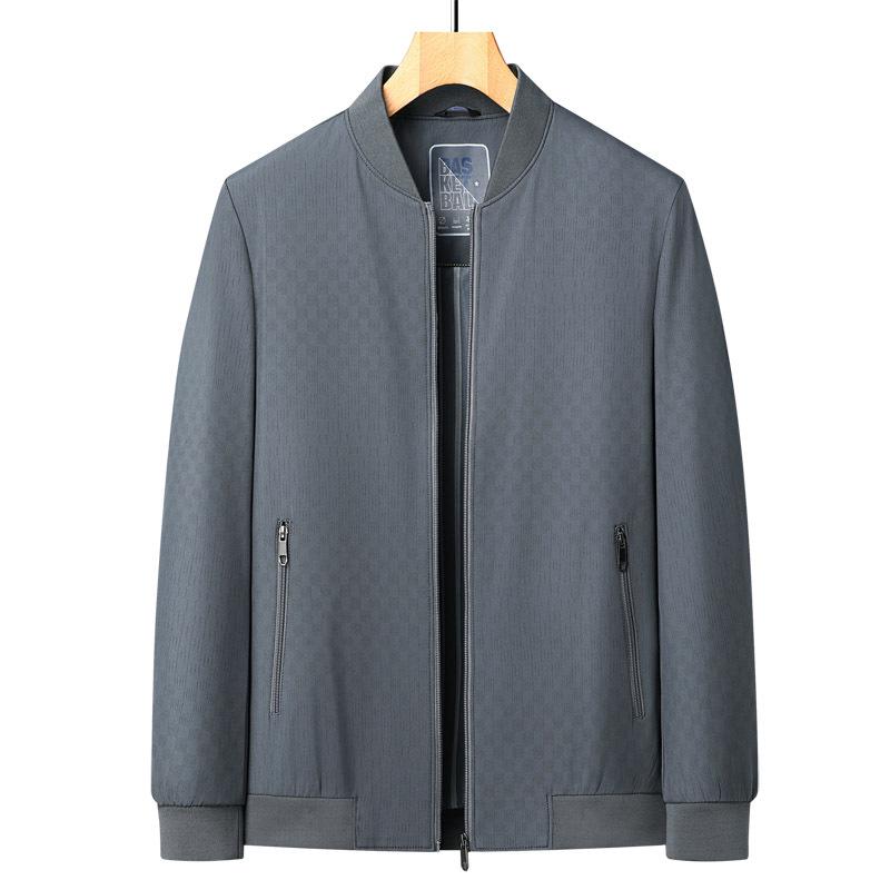 Men's High-Quality Wrinkled Jacket - 2026 Spring/Autumn Stand Collar Casual Style