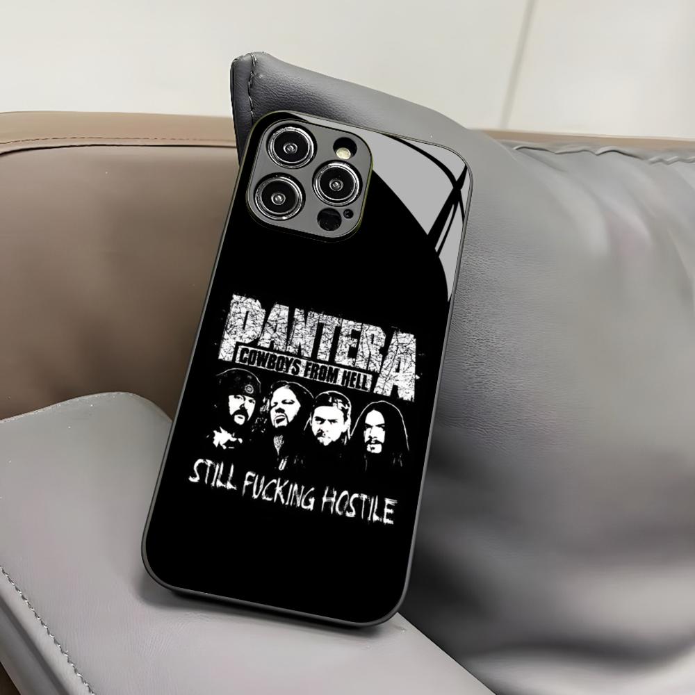 Pantera Ritual Metal Band Handyhülle für Iphone 17 Air 16 15 14 12 11 13 Pro Max Mini X Xr Xs Puls Schwarze Glasabdeckung