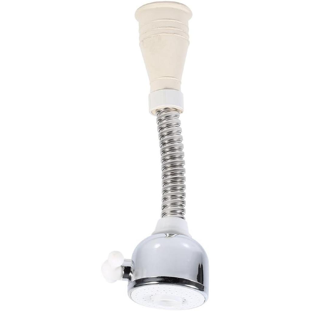 Swivel Faucet Aerator, 360° Rotatable Kitchen Sink Faucet Aerator Swivel Faucet Extender Sprayer Faucet Head No Splash Nozzle Filter Hose Adjustable